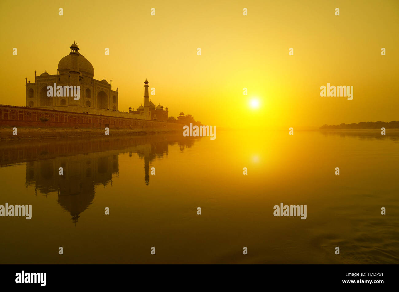 Taj Mahal sunset Stock Photo