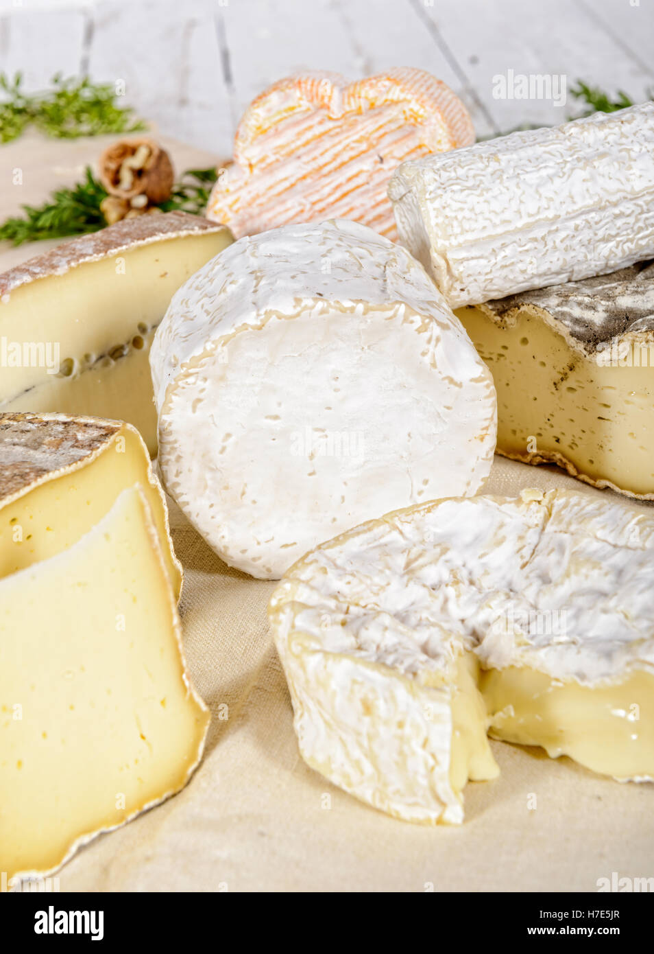 different french cheeses Stock Photo Alamy