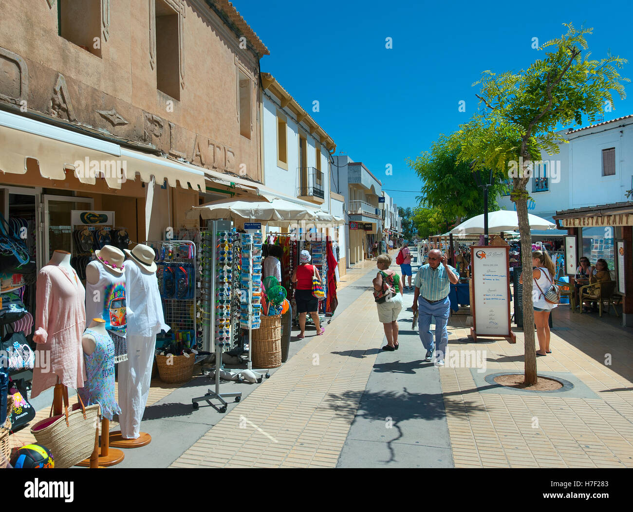 Shopping, Sant Francesc Xavier, Formentera, Balearics, Spain Stock Photo