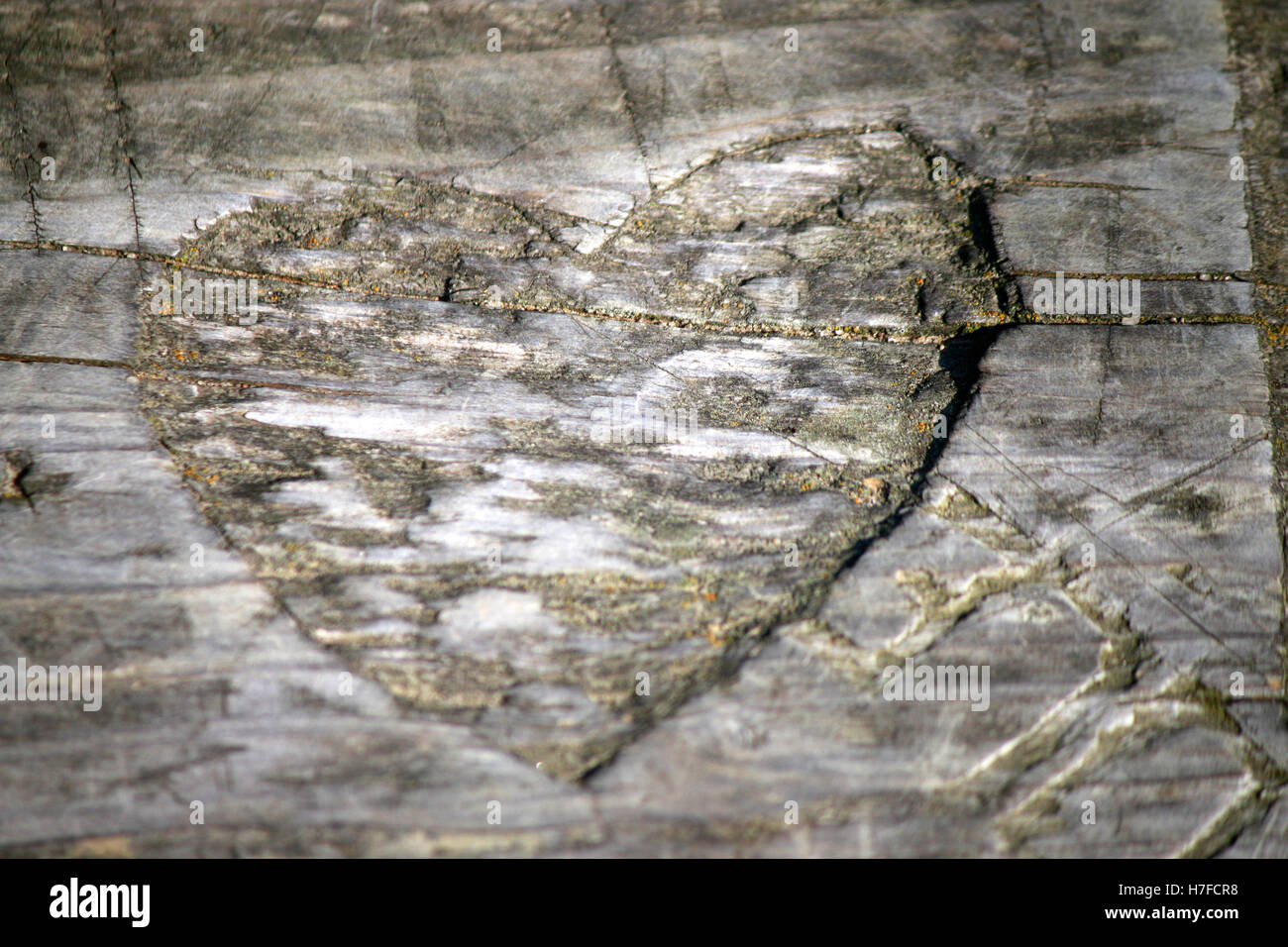 Herz-Schnitzerei, Vitte, Hiddensee. Stock Photo