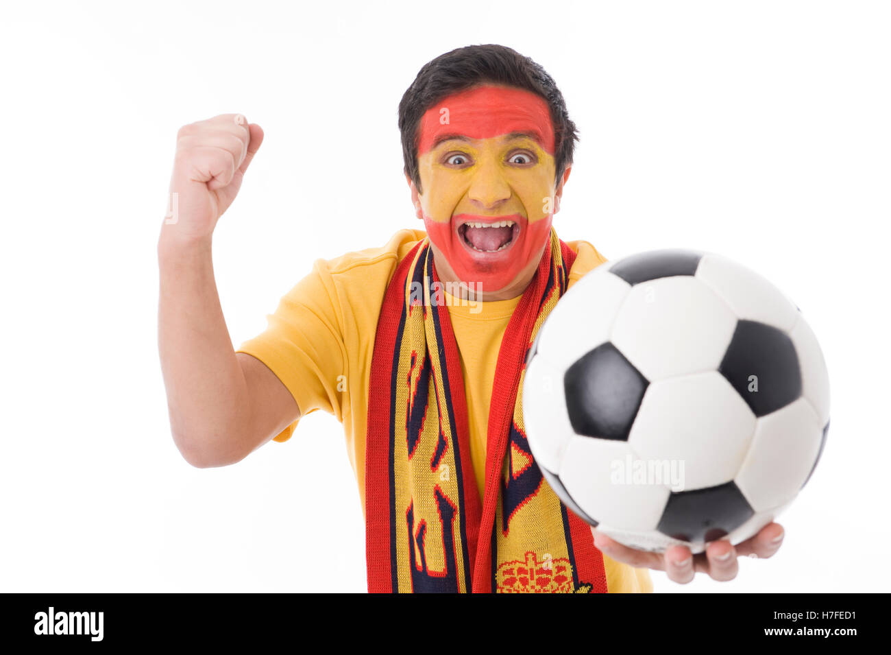 Spanish soccer fan Stock Photo Alamy