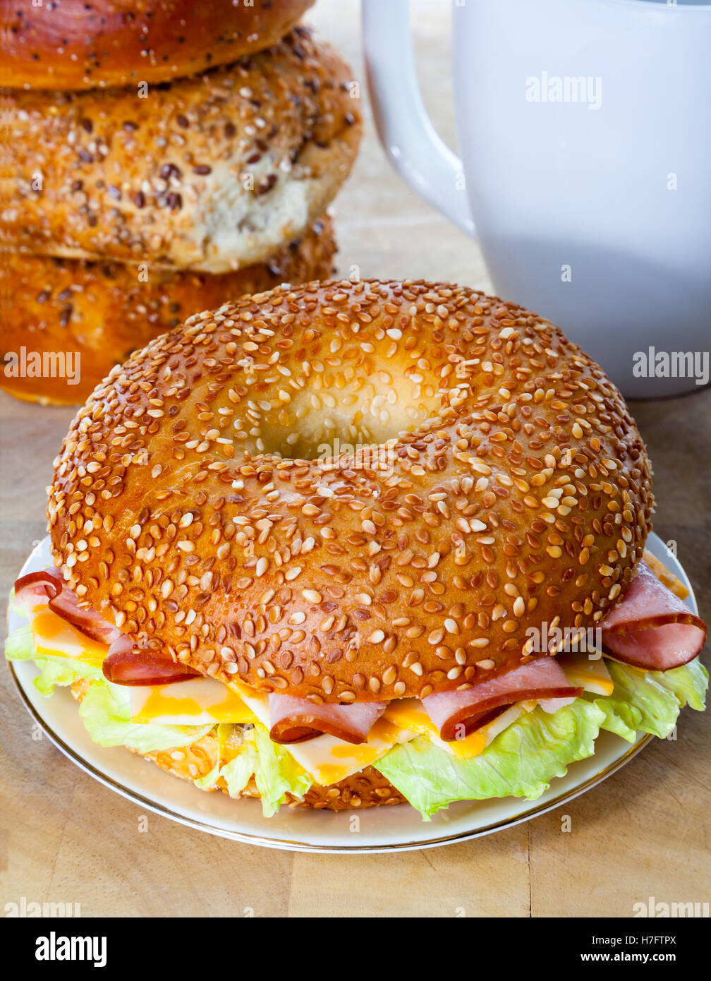 Ham bagel hires stock photography and images Alamy