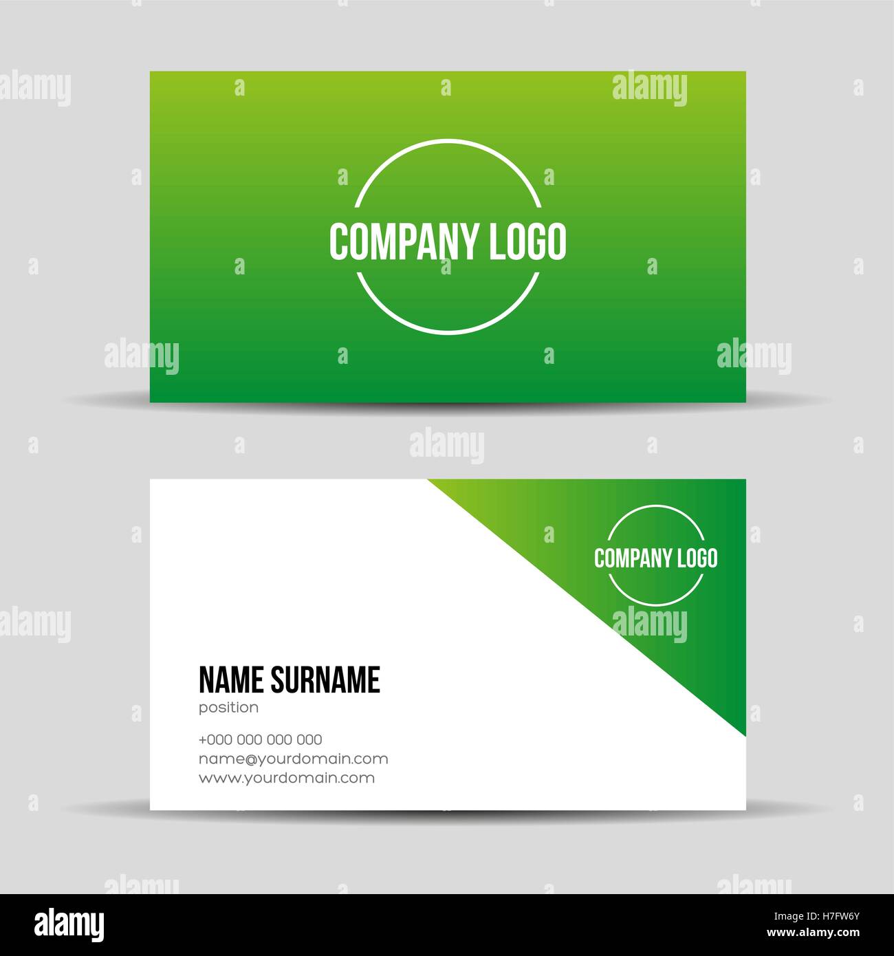 Modern green business card template Stock Vector Image & Art Alamy