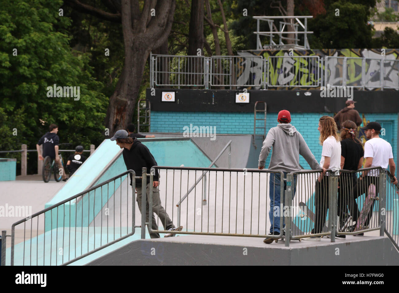 Riverslide Skate Park in Melbourne Stock Photo Alamy