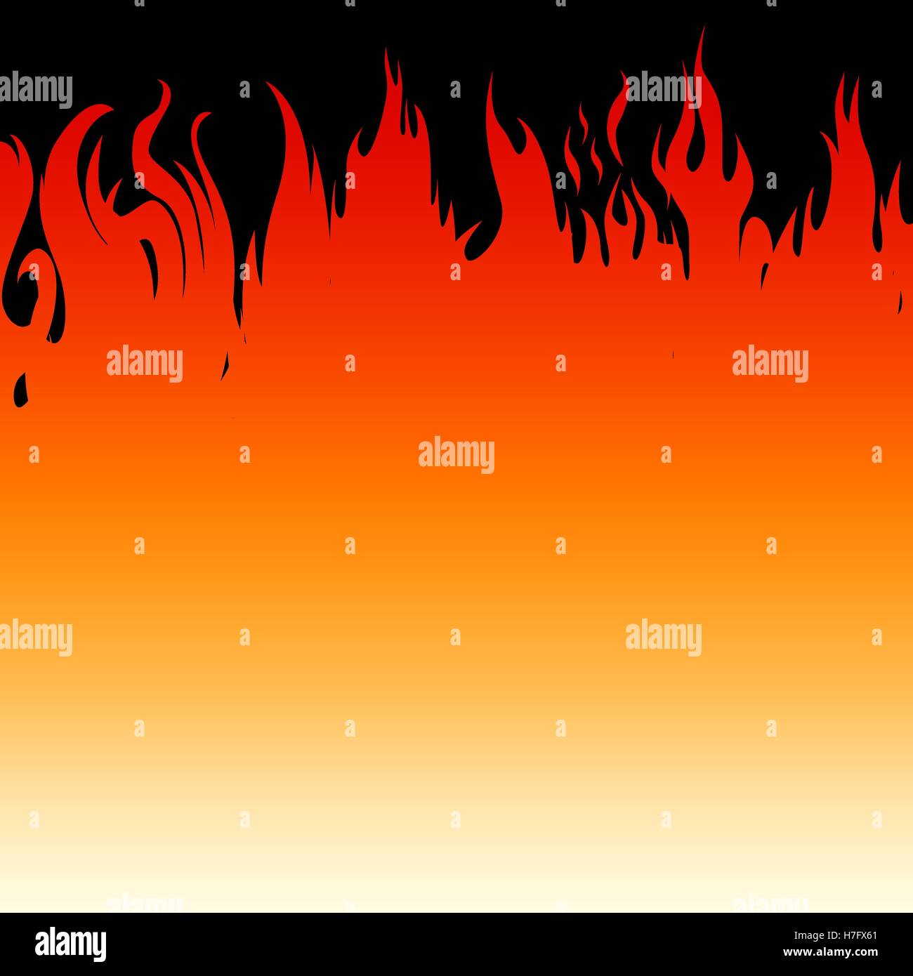 Fire flames on a black background Stock Vector Image & Art - Alamy