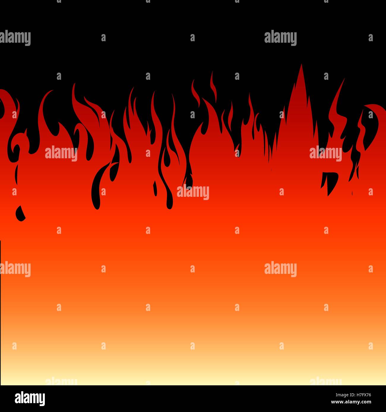 Fire flames on a black background Stock Vector Image & Art - Alamy
