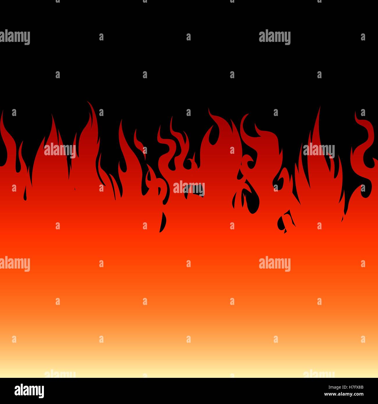 Fire flames on a black background Stock Vector Image & Art - Alamy