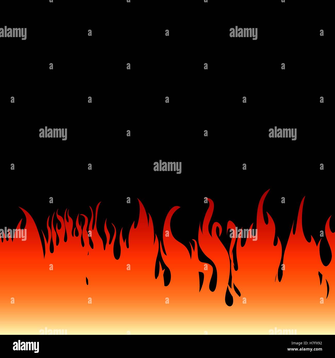 Fire flames on a black background Stock Vector Image & Art - Alamy