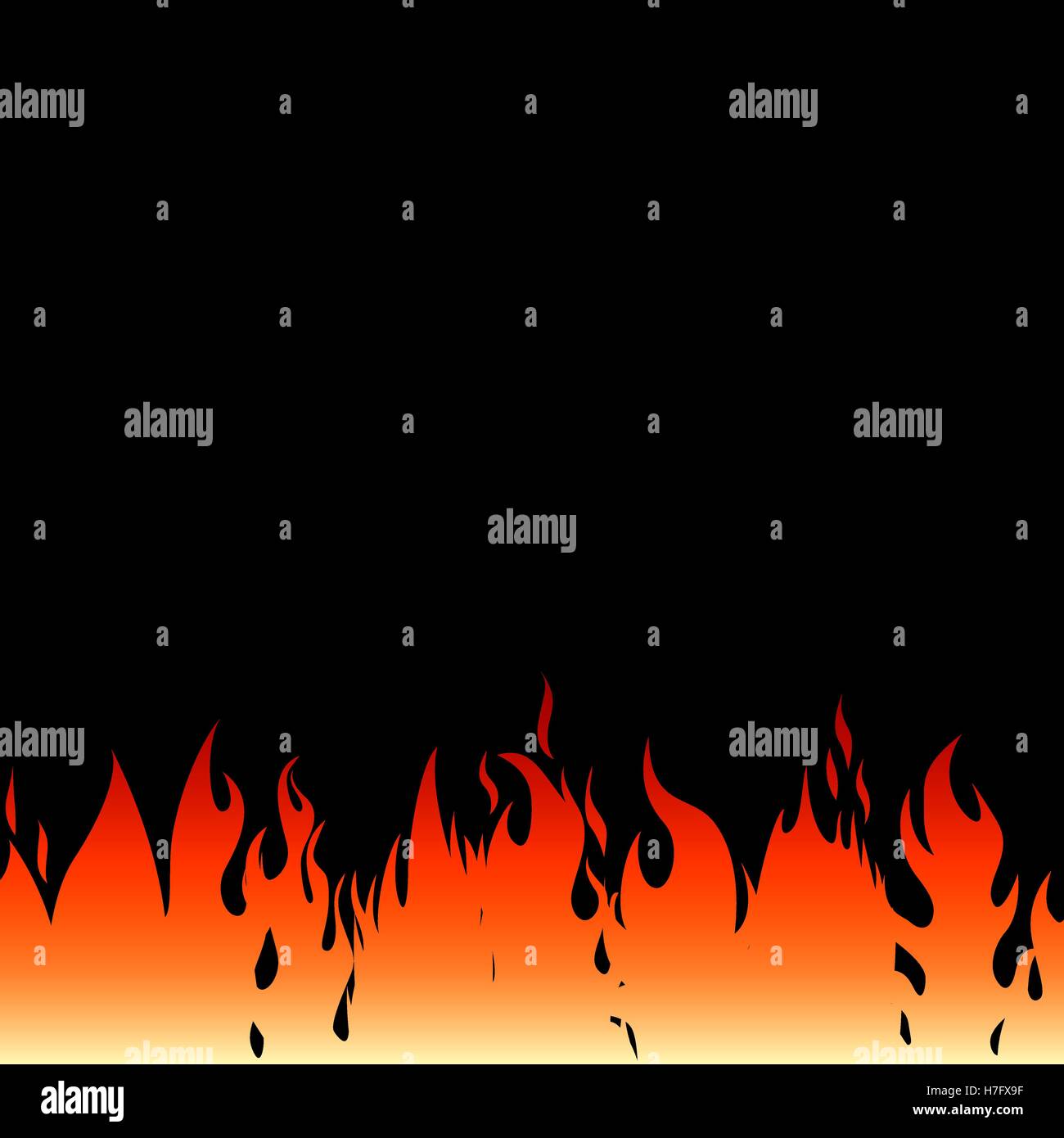 Fire flames on a black background Stock Vector Image & Art - Alamy