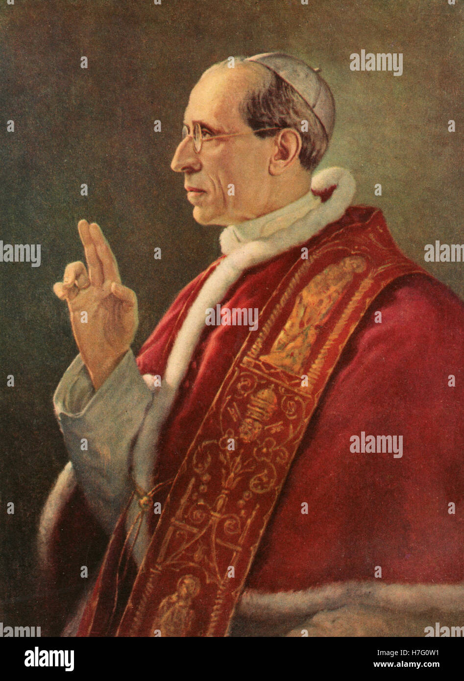 Portrait of Pope Pius XII Stock Photo