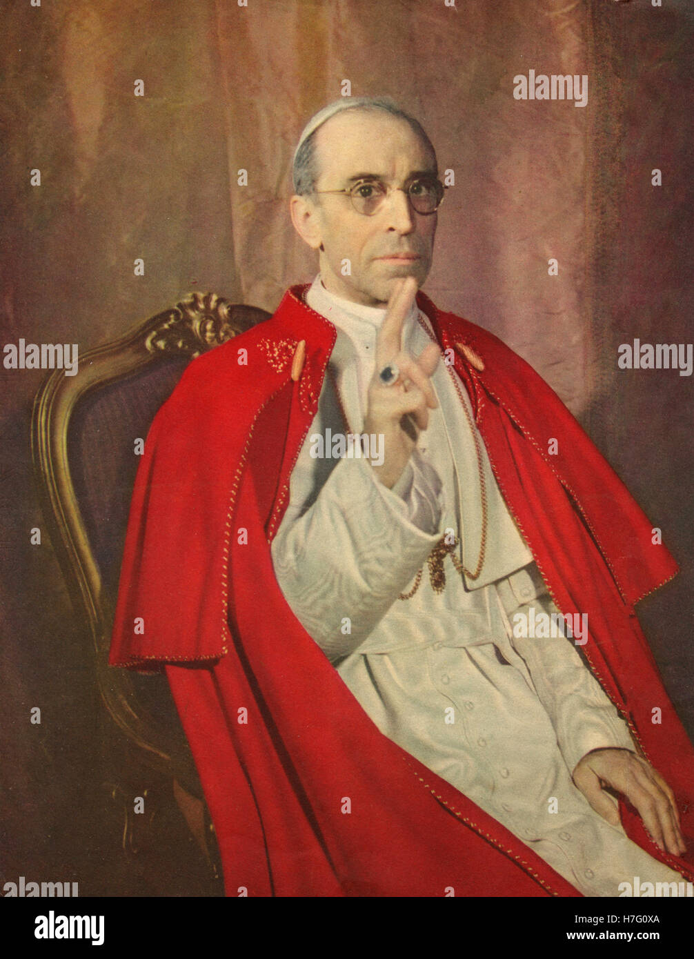 Portrait of Pope Pius XII Stock Photo
