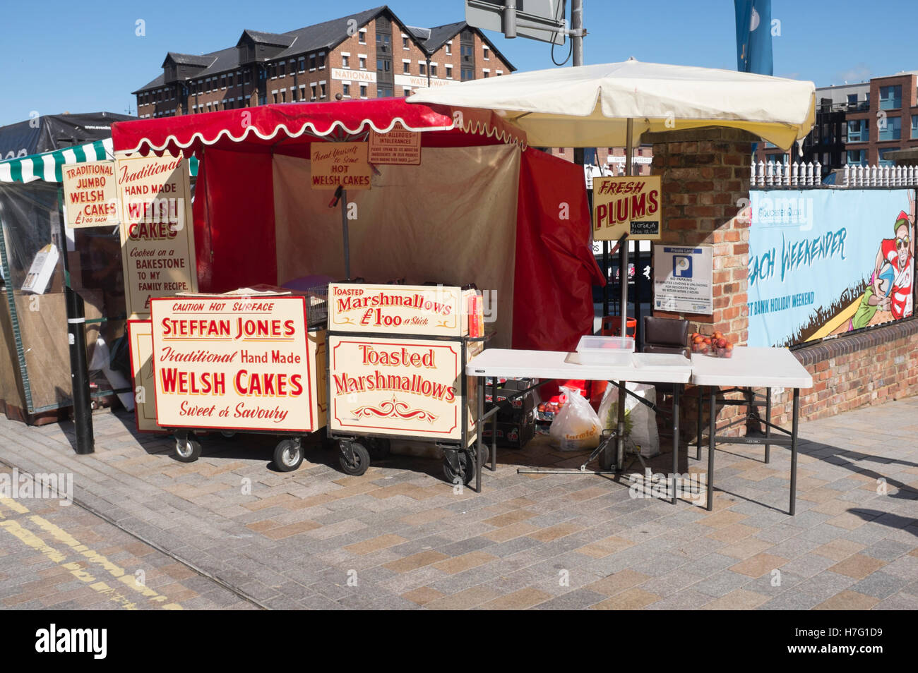 Beach rugby weekend festival at Gloucester docks in southern England Stock Photo