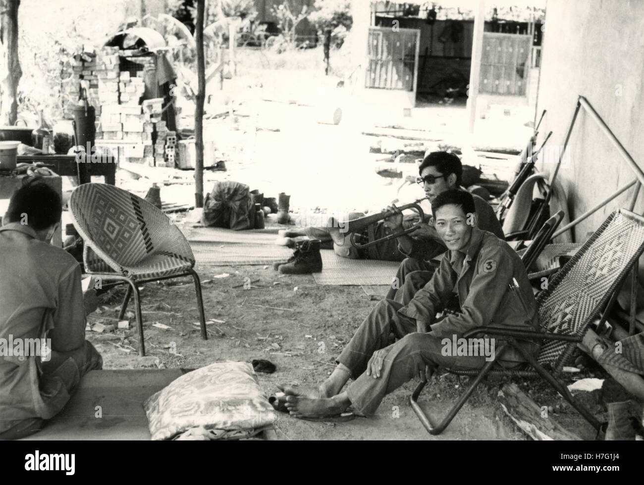 Vietnamese soldiers during the war, Vietnam Stock Photo Alamy
