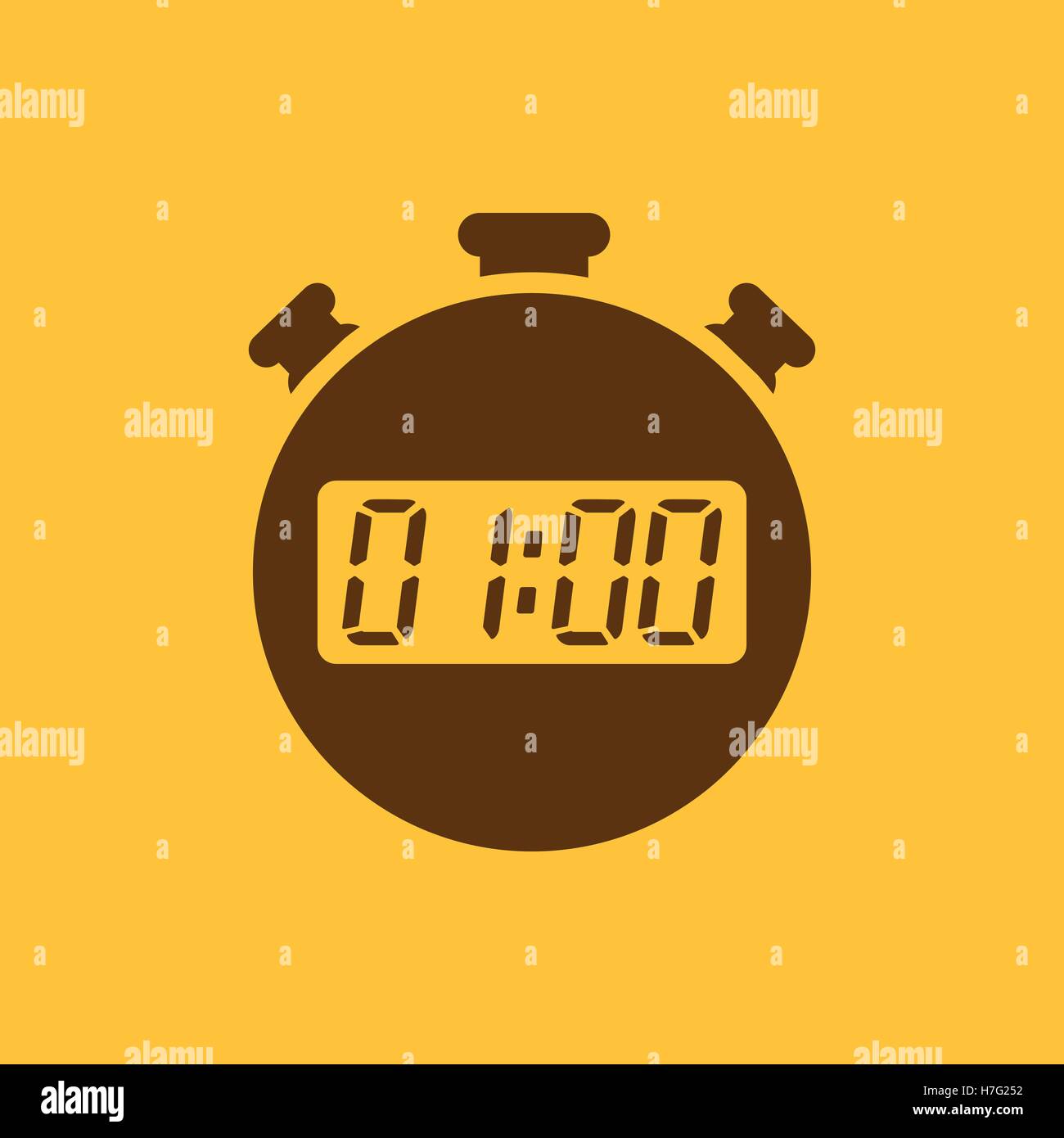 The 60 seconds, minutes stopwatch icon. Clock and watch, timer