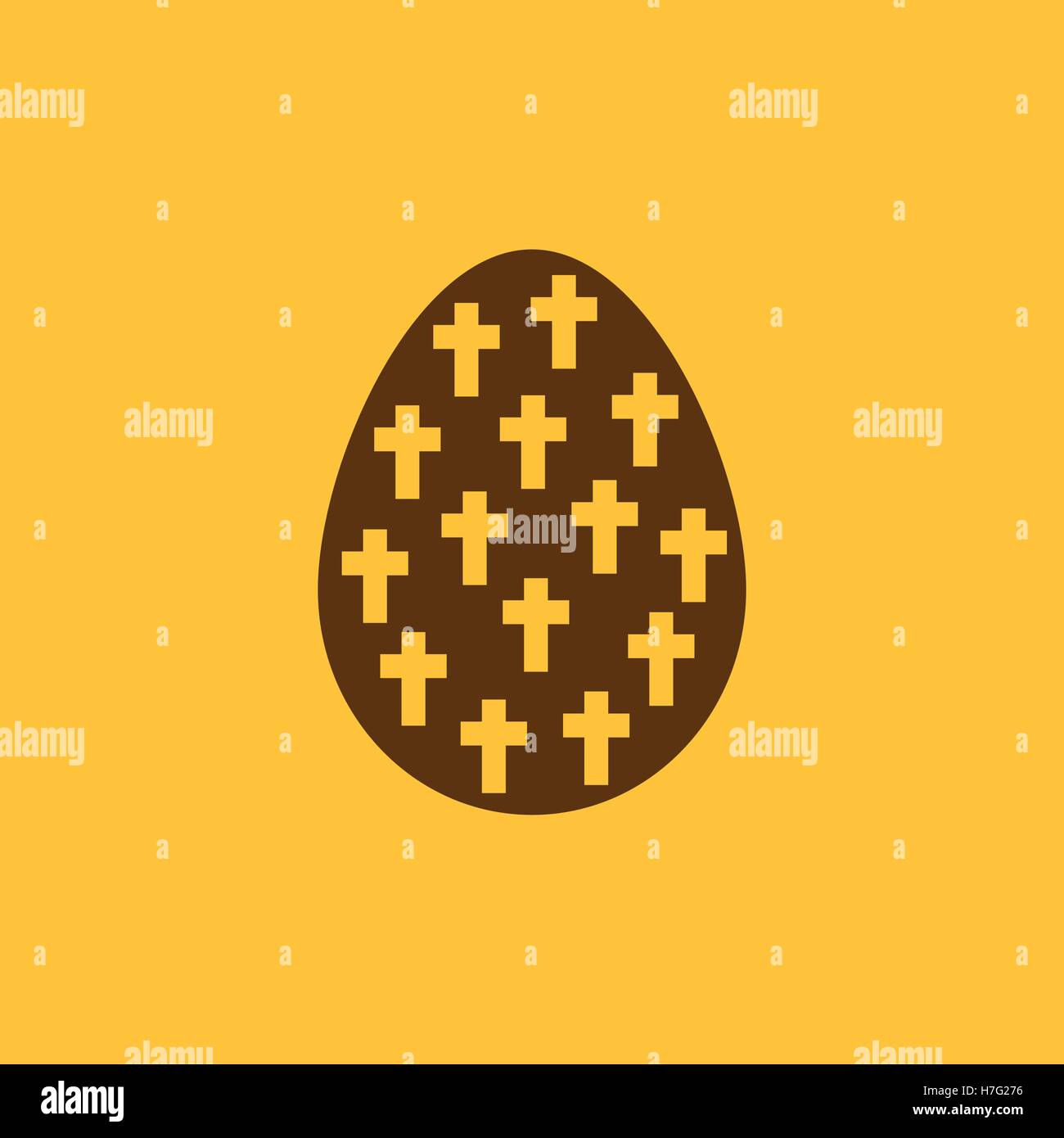 The Easter icon. Easter, egg symbol. UI. Web. Logo. Sign. Flat design ...