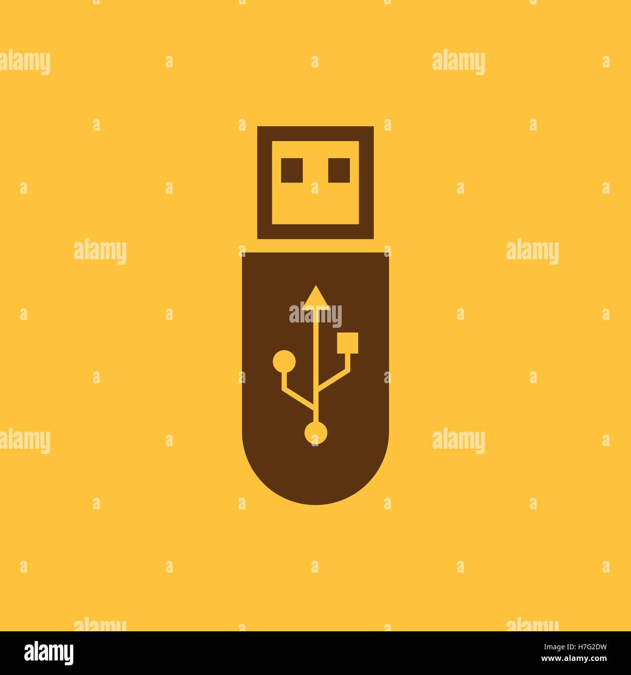 The usb icon. Transfer and connection, data, usb symbol. UI. Web. Logo ...