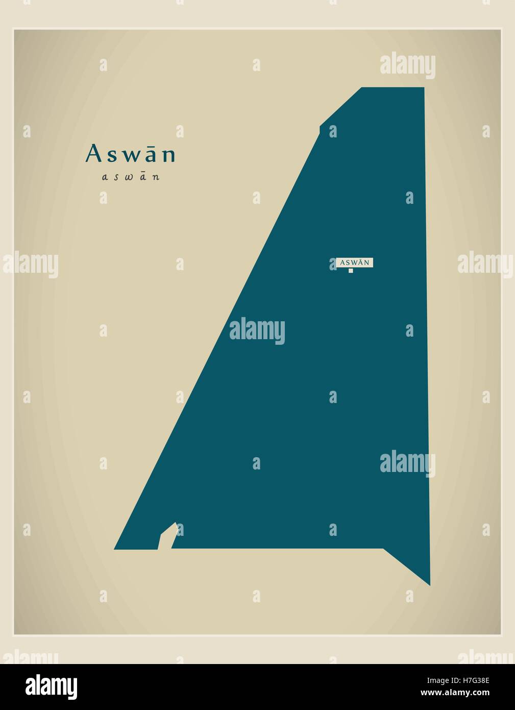 Modern Map - Aswan EG Stock Vector