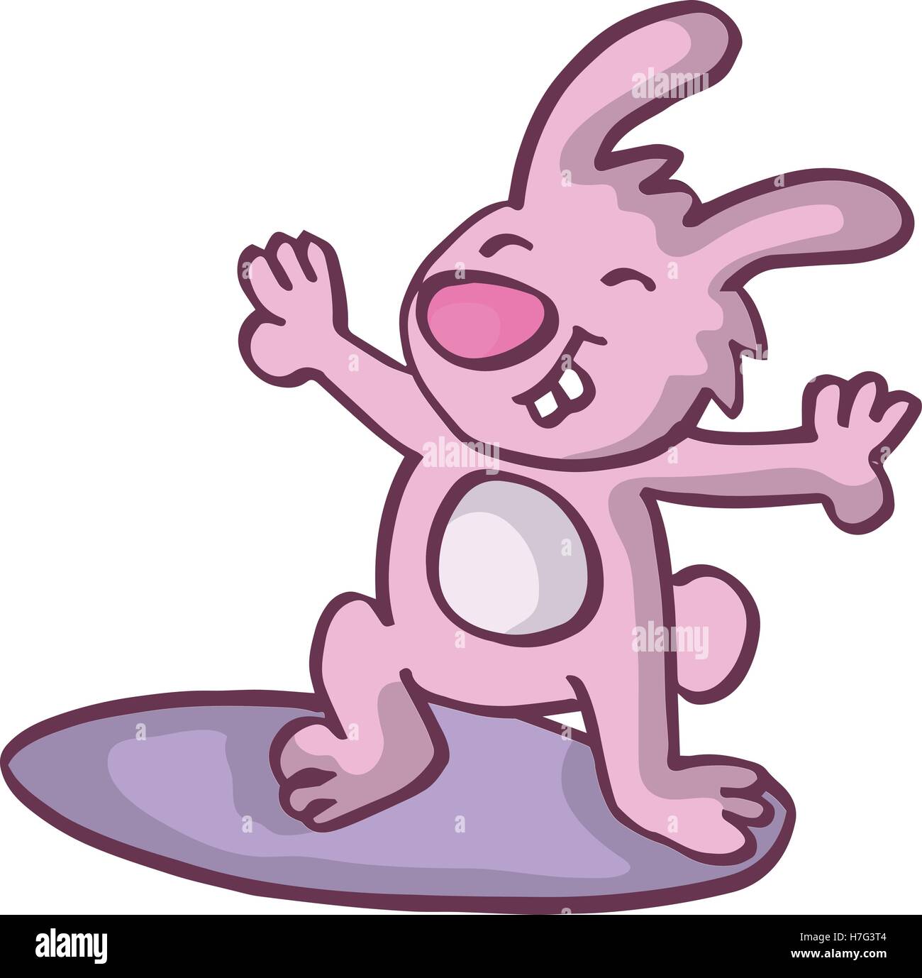Surfing rabbit animal vector art illustration collection stock Stock ...