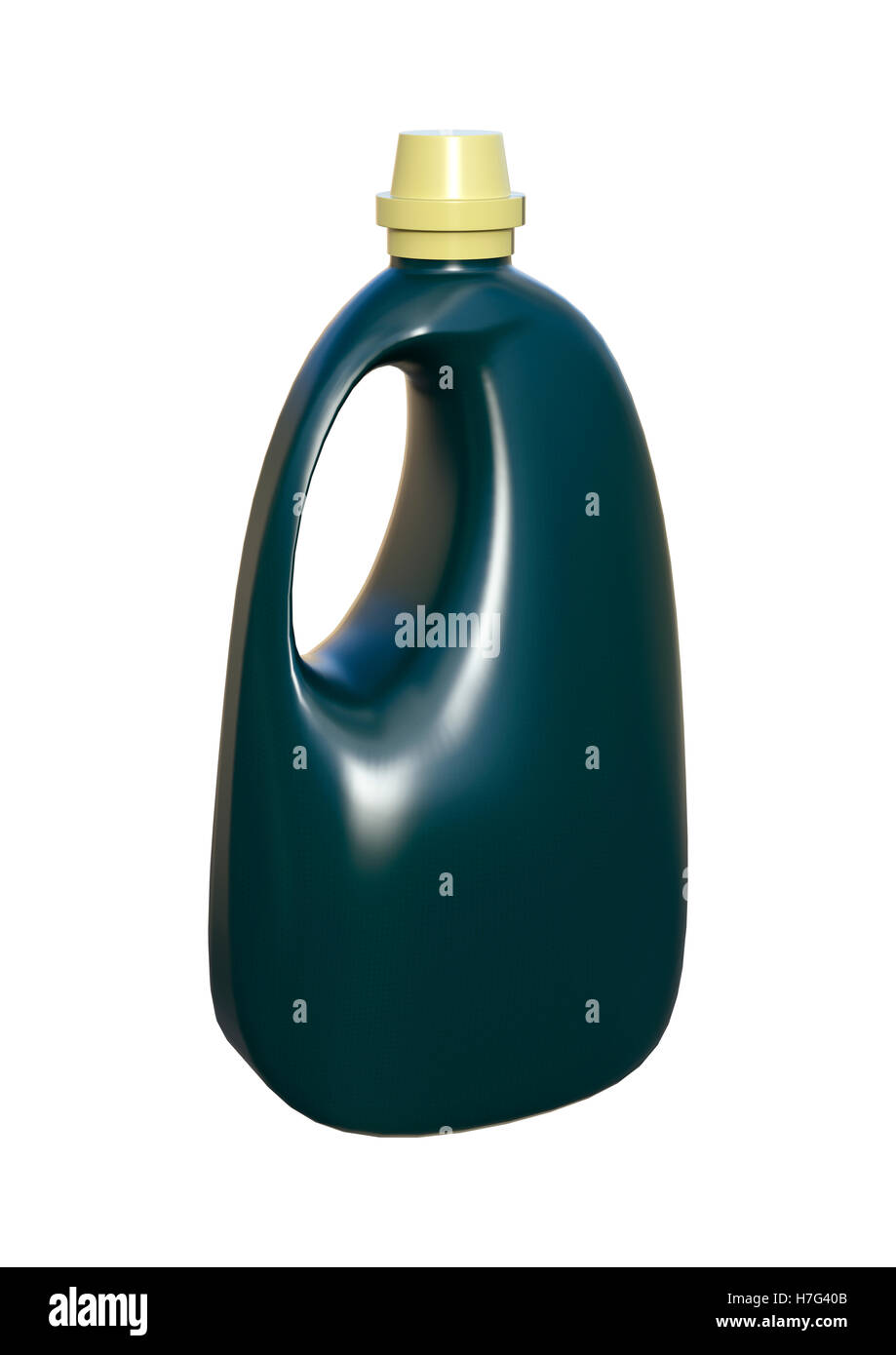 3D rendering of a washing fluid bottle isolated on white background ...