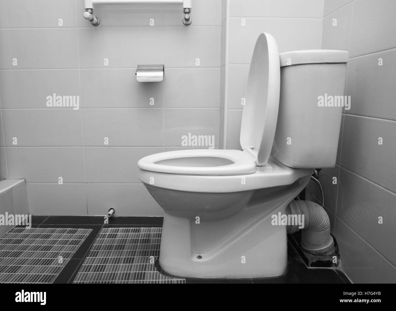 home restroom closeup with toilet Stock Photo Alamy