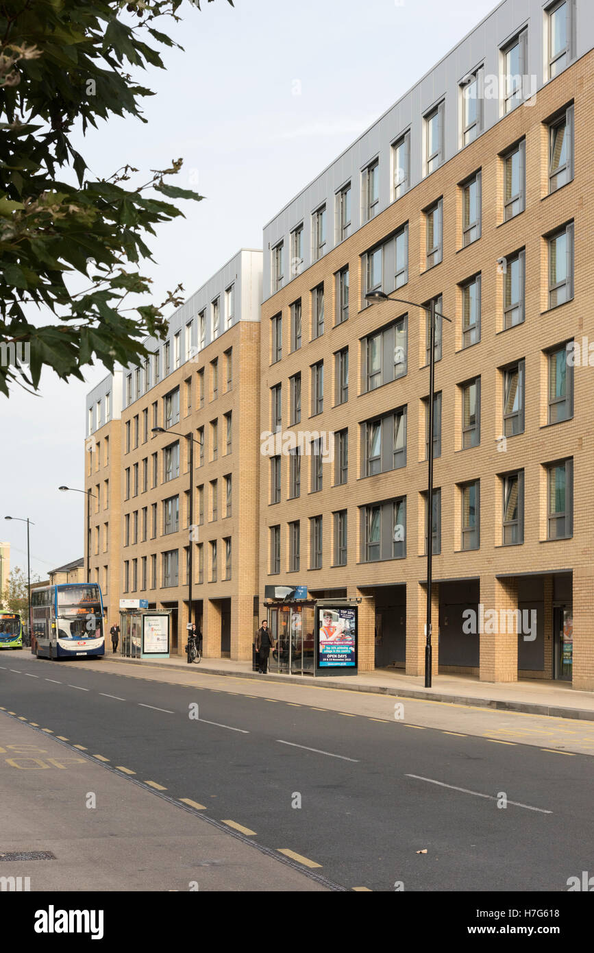 A new residential apartment building and street in CB1 a new