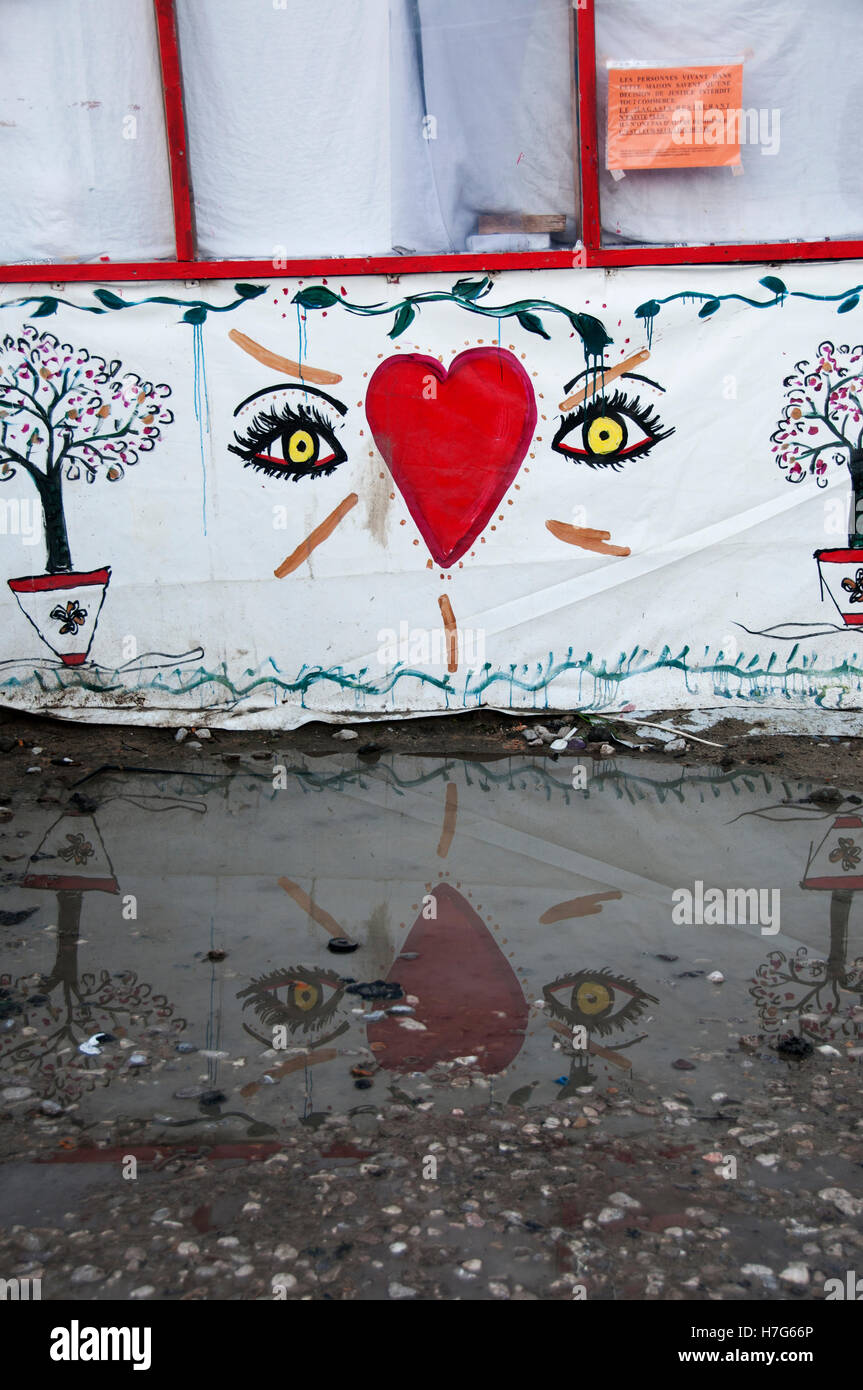 France, Calais. Last days of 'The Jungle'. One of the restaurants