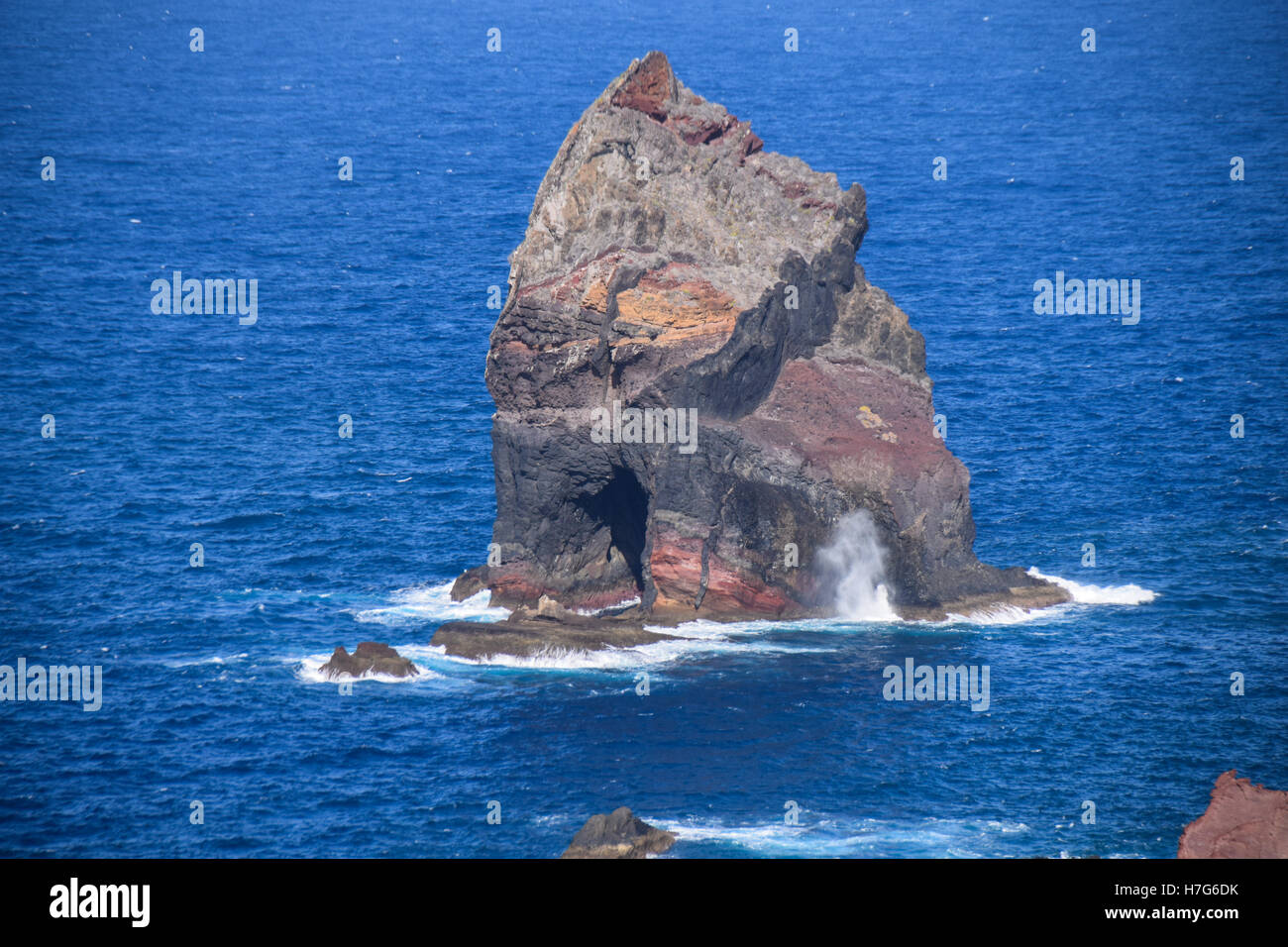 North eastern cliffs of Madeira, Ponta do Rosto Stock Photo
