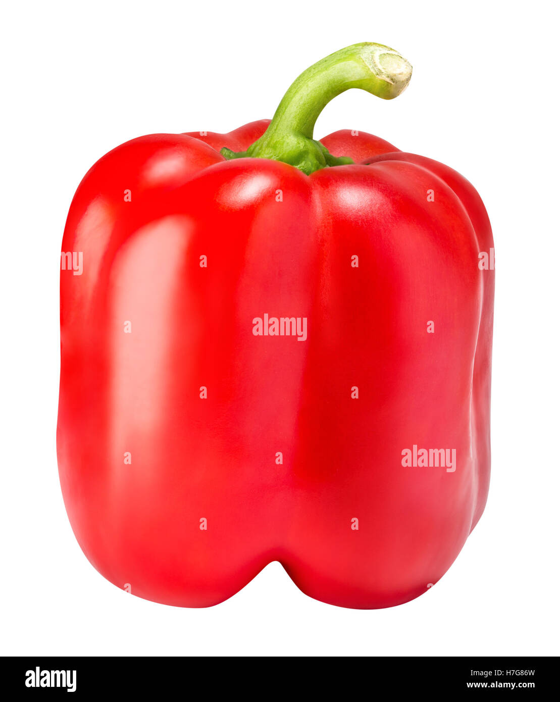 Red sweet pepper isolated on white background with clipping path Stock ...