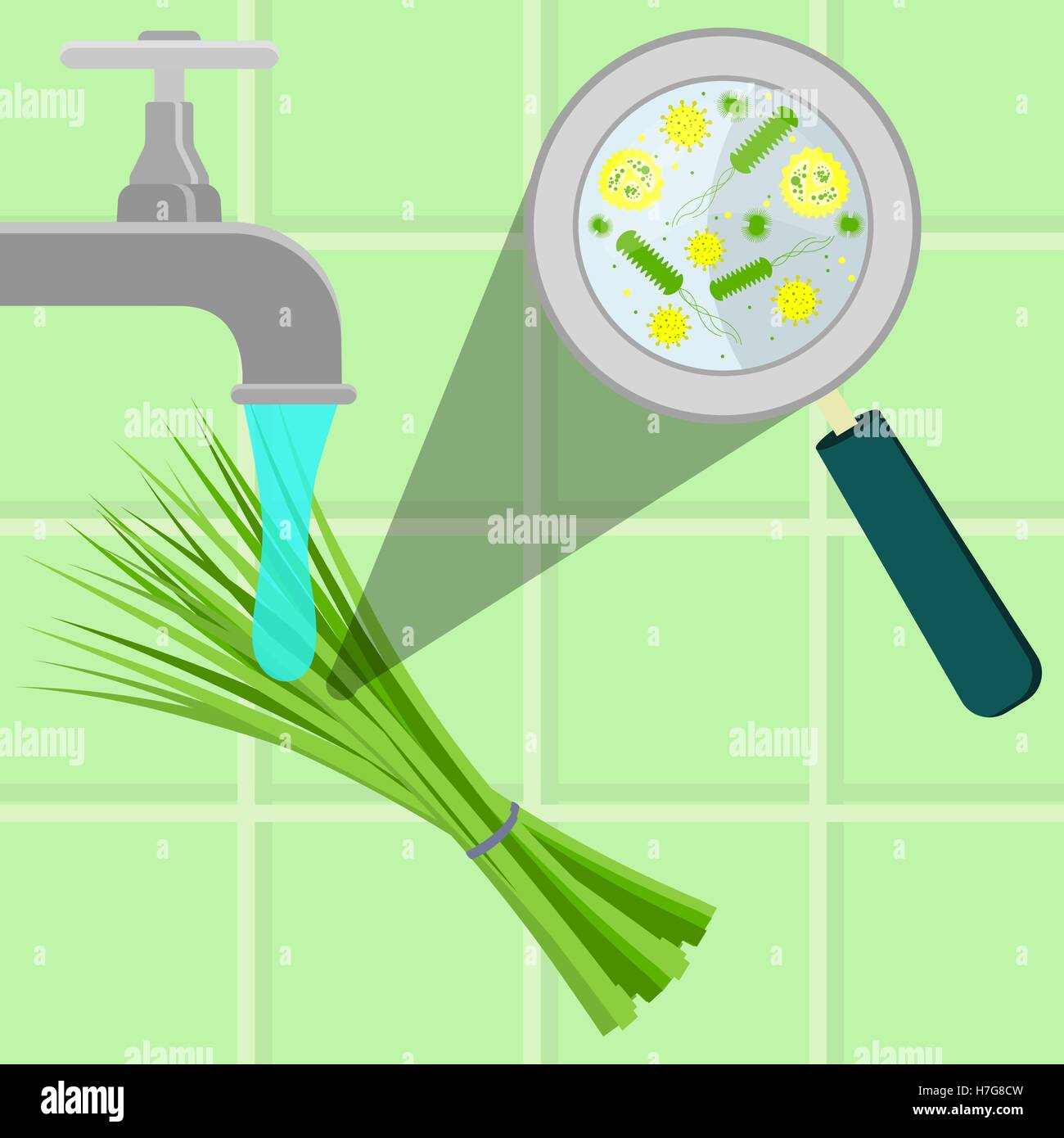 chives-in-water-stock-vector-images-alamy