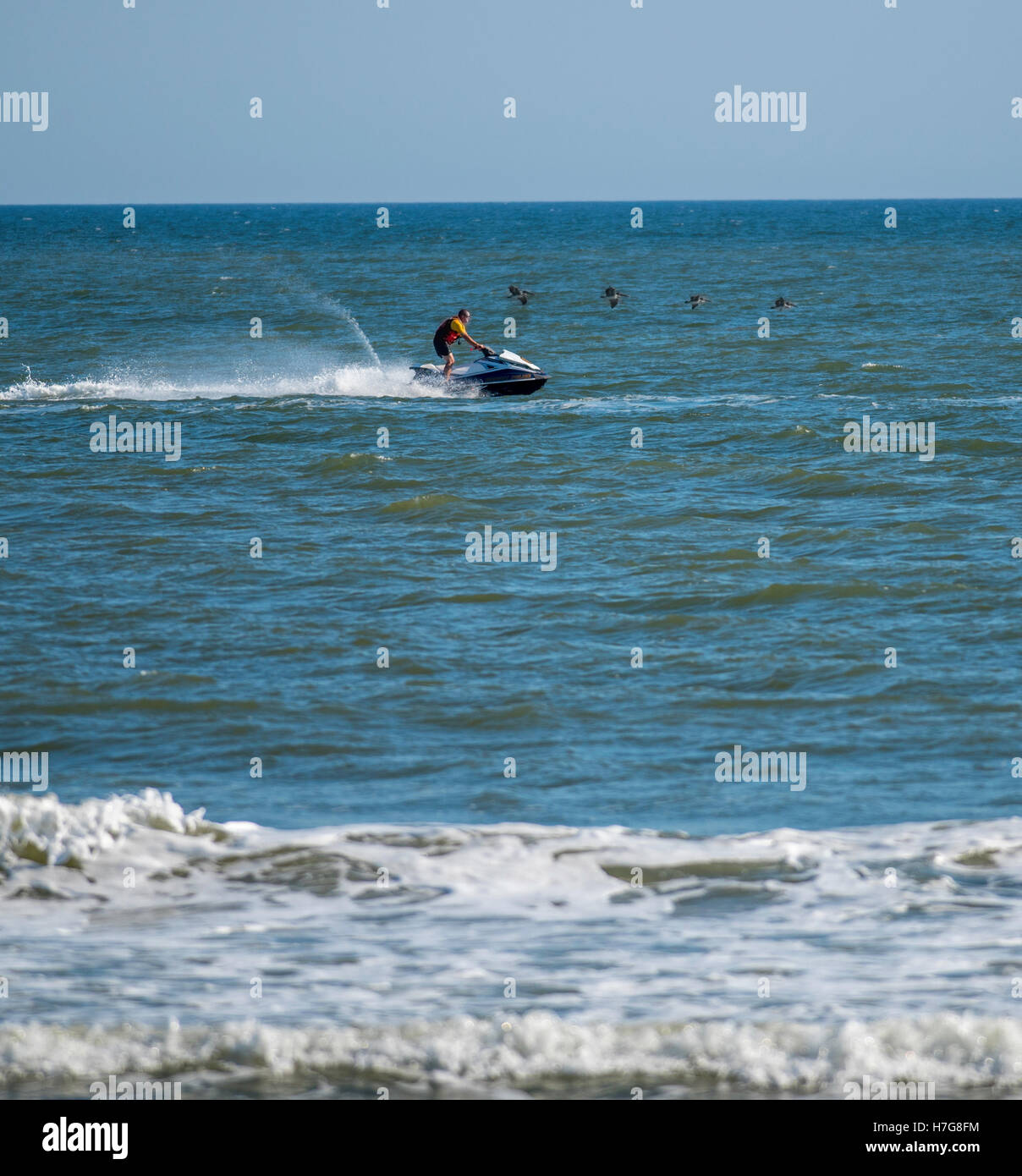 Jet Skiing At Myrtle Beach South Carolina #3 Stock Photo