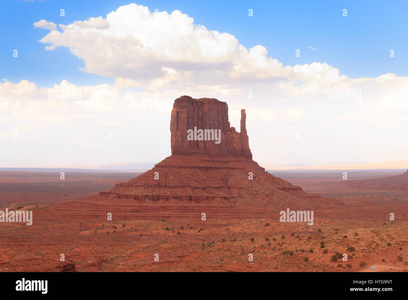 Panorama with famous Buttes of Monument Valley from Arizona, USA. Red ...