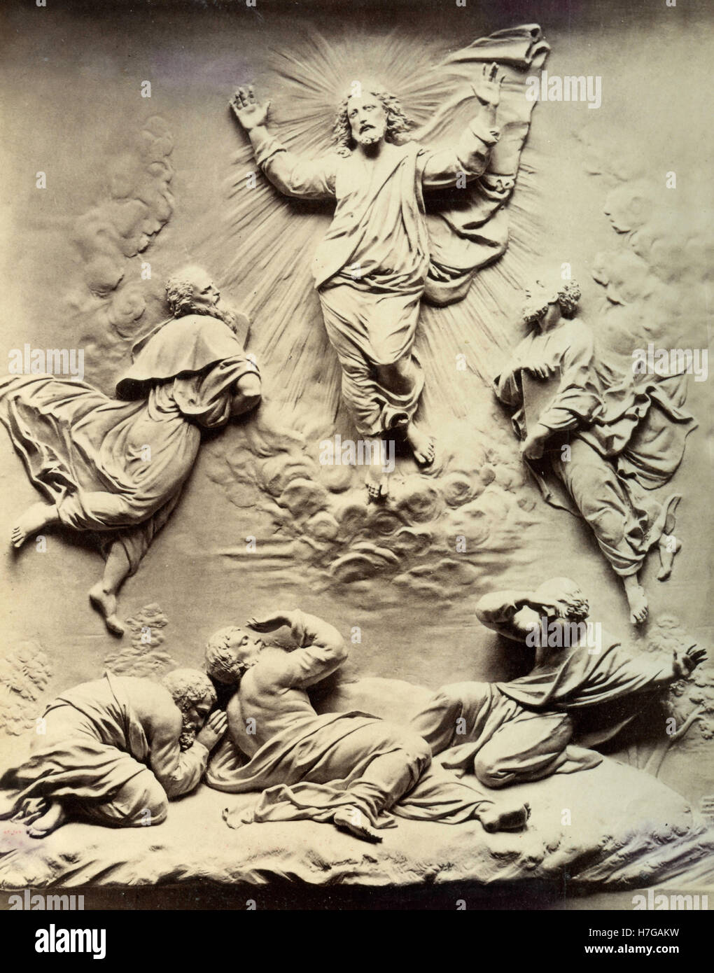 The Transfiguration of Jesus Christ, relief Stock Photo