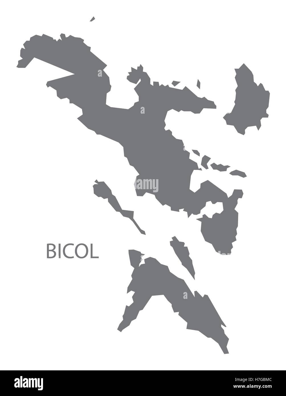 Bicol In Philippine Map Bicol Philippines Map In Grey Stock Vector Image & Art - Alamy