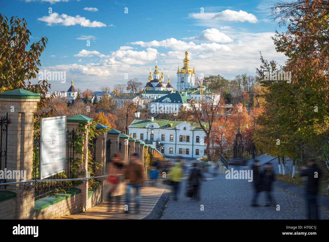View of Kiev Pechersk Lavra, the orthodox monastery included in the UNESCO world heritage list. Ukraine Stock Photo