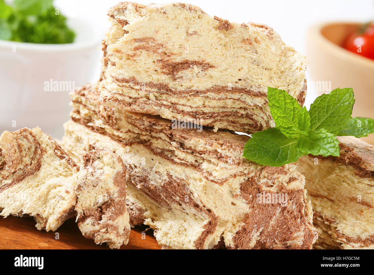 Marble sesame halva with cocoa Stock Photo Alamy