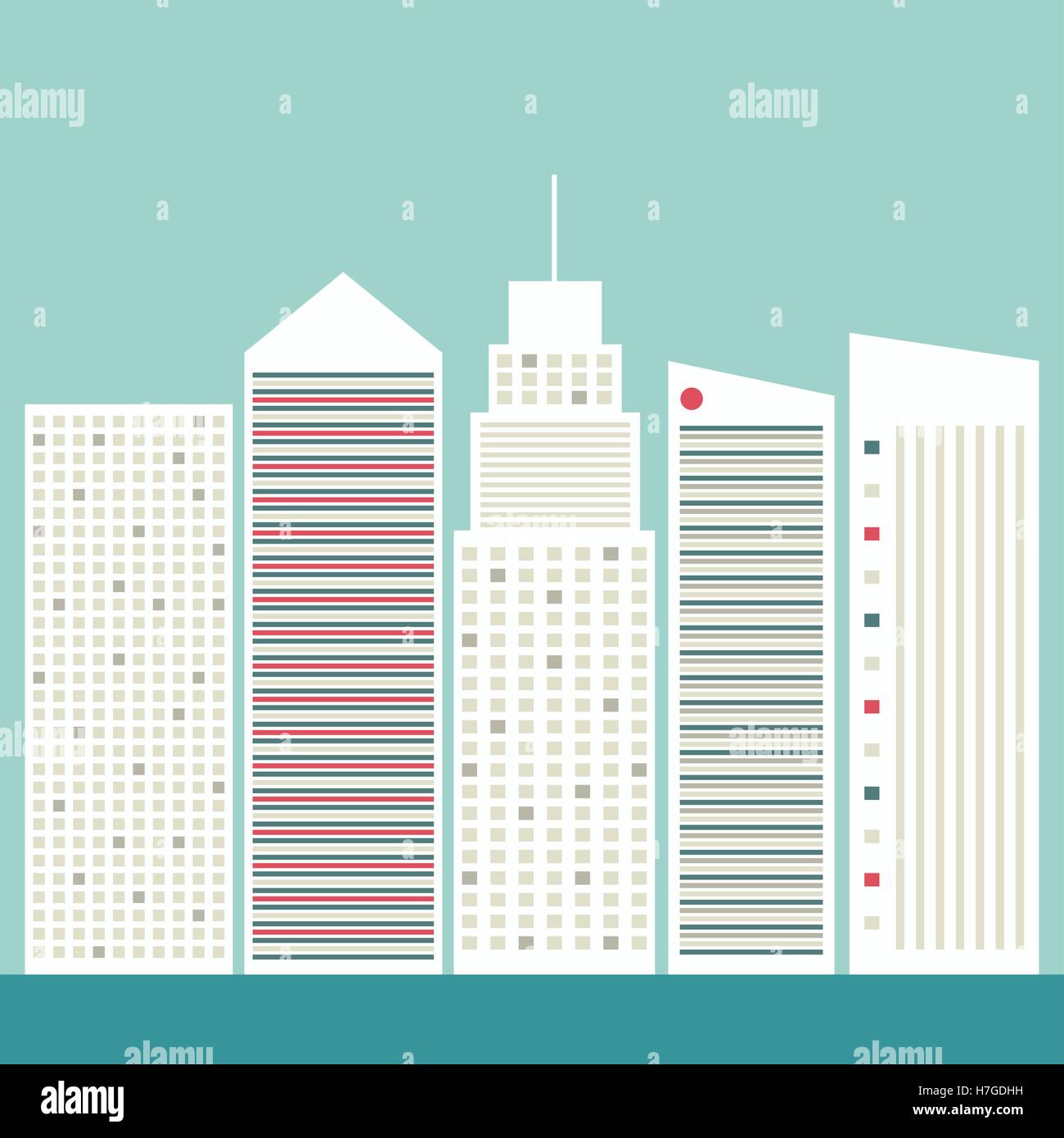 Modern city skylines Stock Vector Images - Alamy