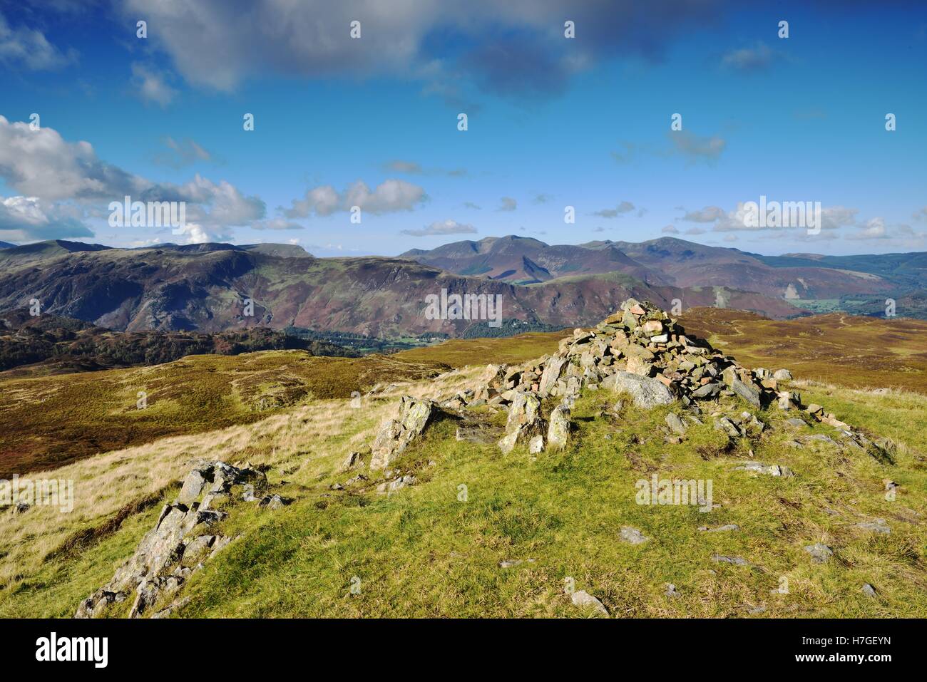 The Western fells from High Seat Stock Photo Alamy