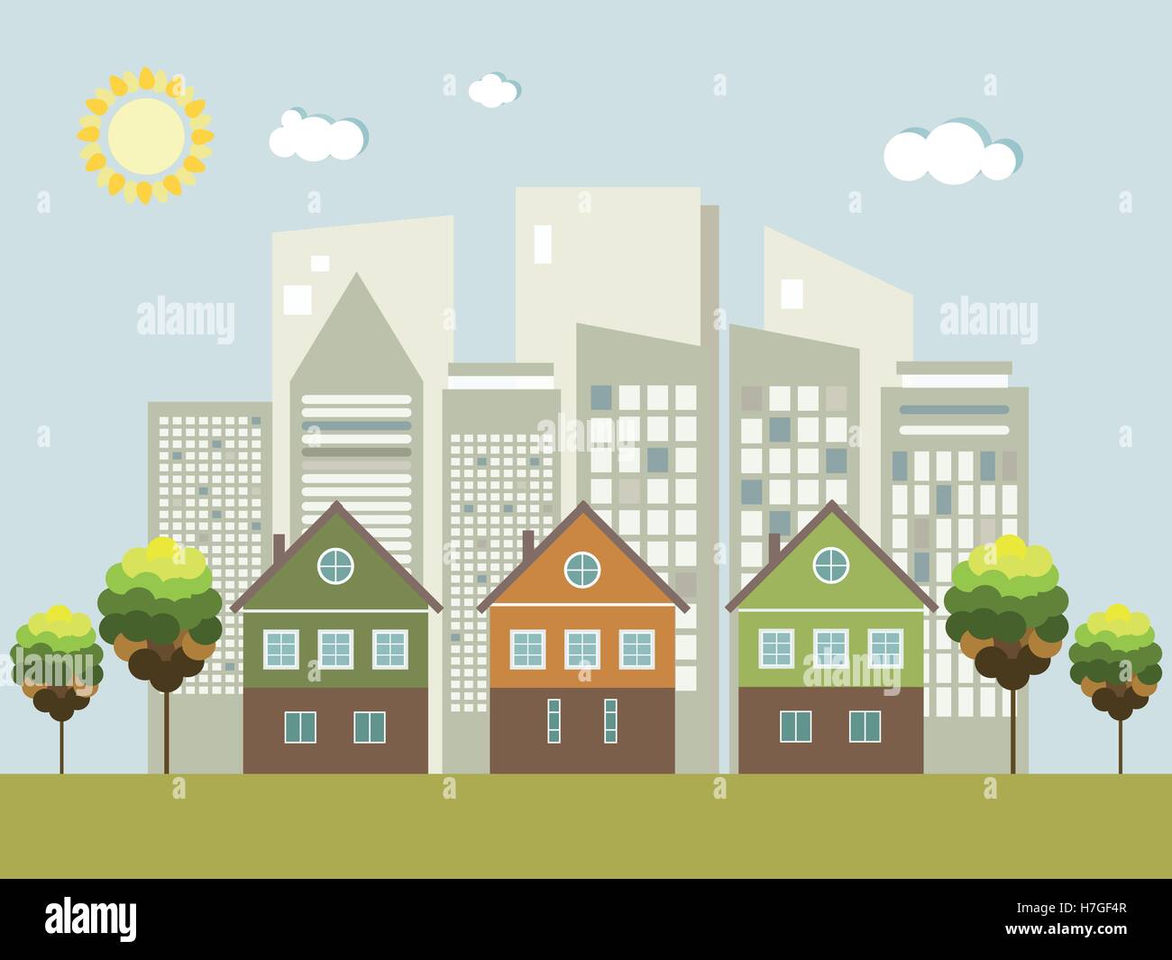 Modern Green City Concept Stock Vector Image & Art - Alamy