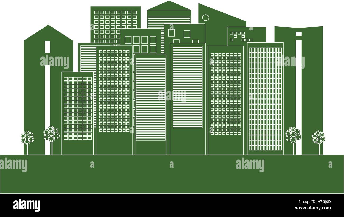 Modern Eco City. Think Green Concept Stock Vector Image & Art - Alamy