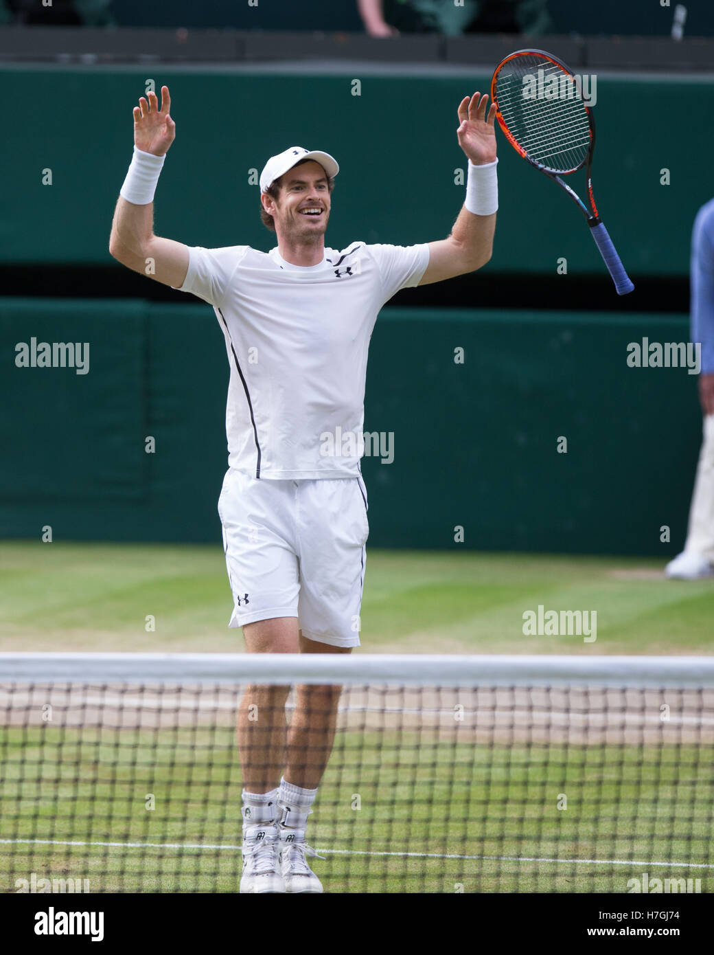 Andy Murray(GBR) Celebrating At Wimbledon Tennis Championships 2016 ...