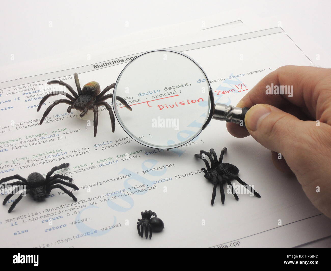 Bugs in the source code. Division by zero error in a c++ program. The