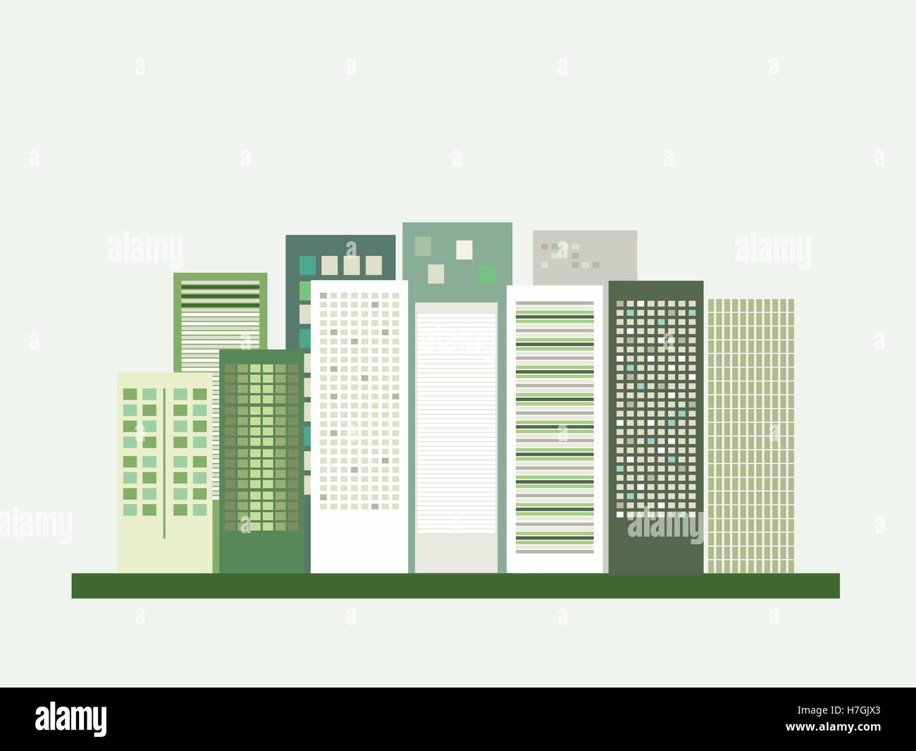 Modern Eco City. Think Green Concept Stock Vector