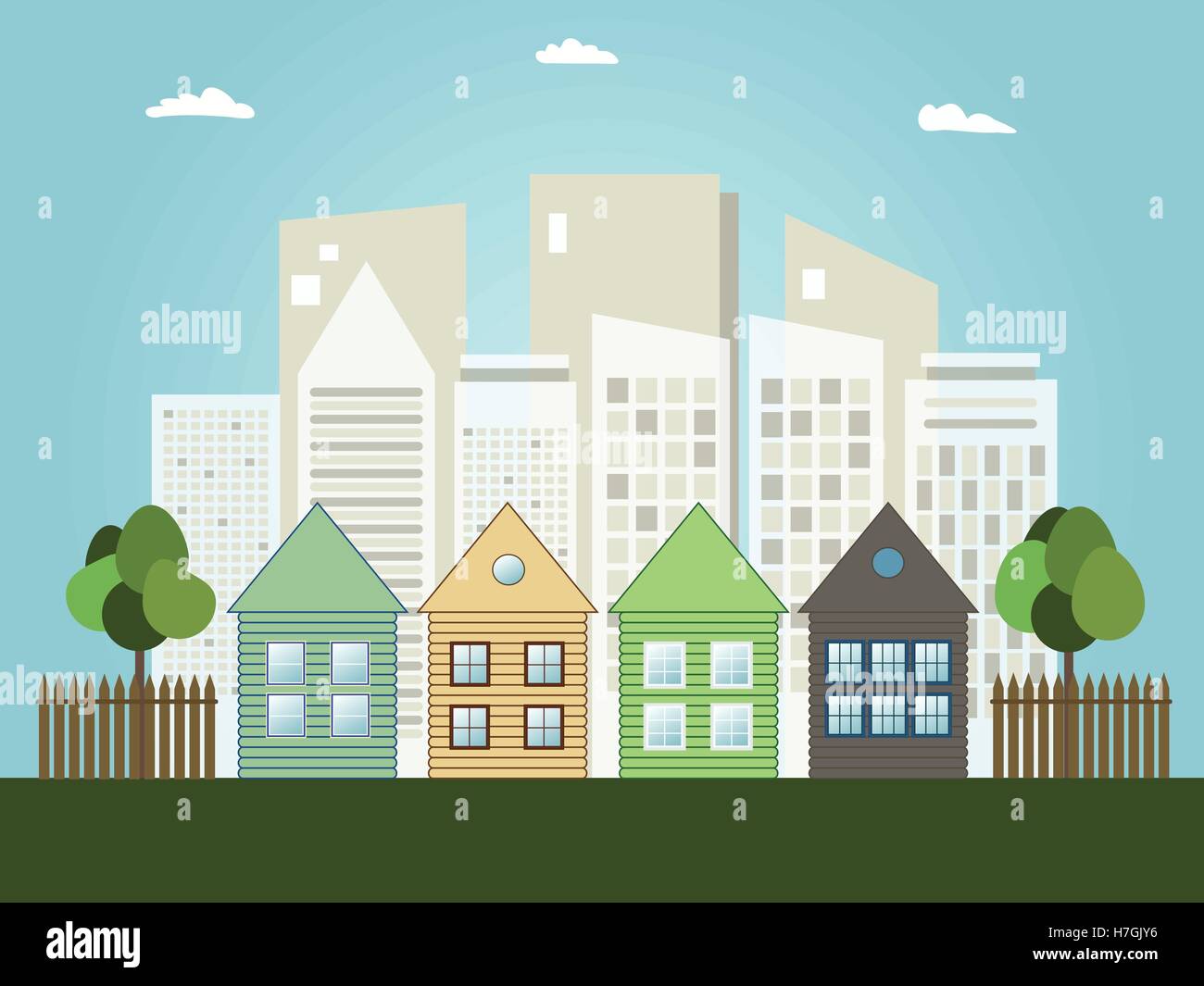 Modern Eco City. Think Green Concept Stock Vector Image & Art - Alamy
