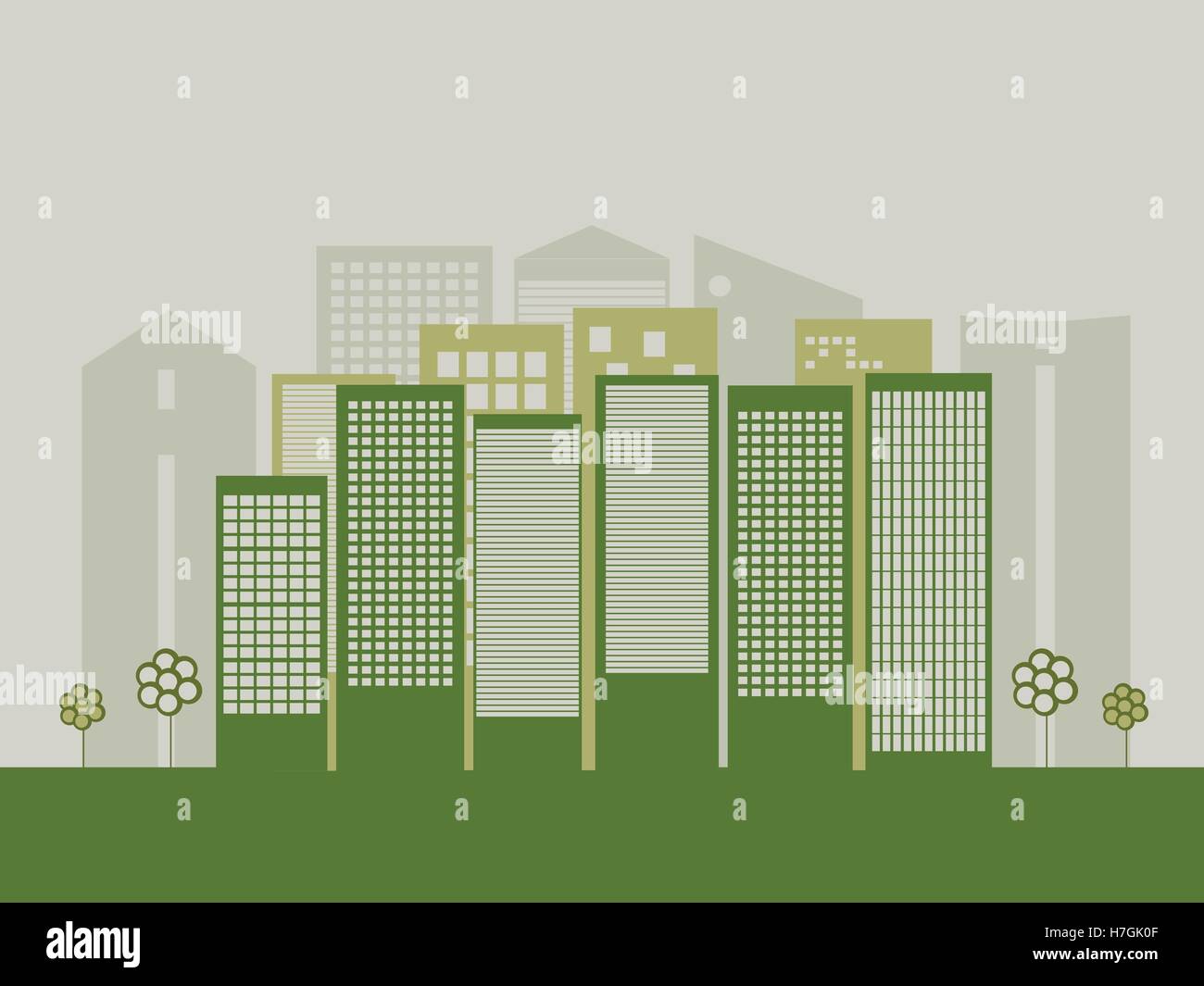 Modern Eco City. Think Green Concept Stock Vector Image & Art - Alamy