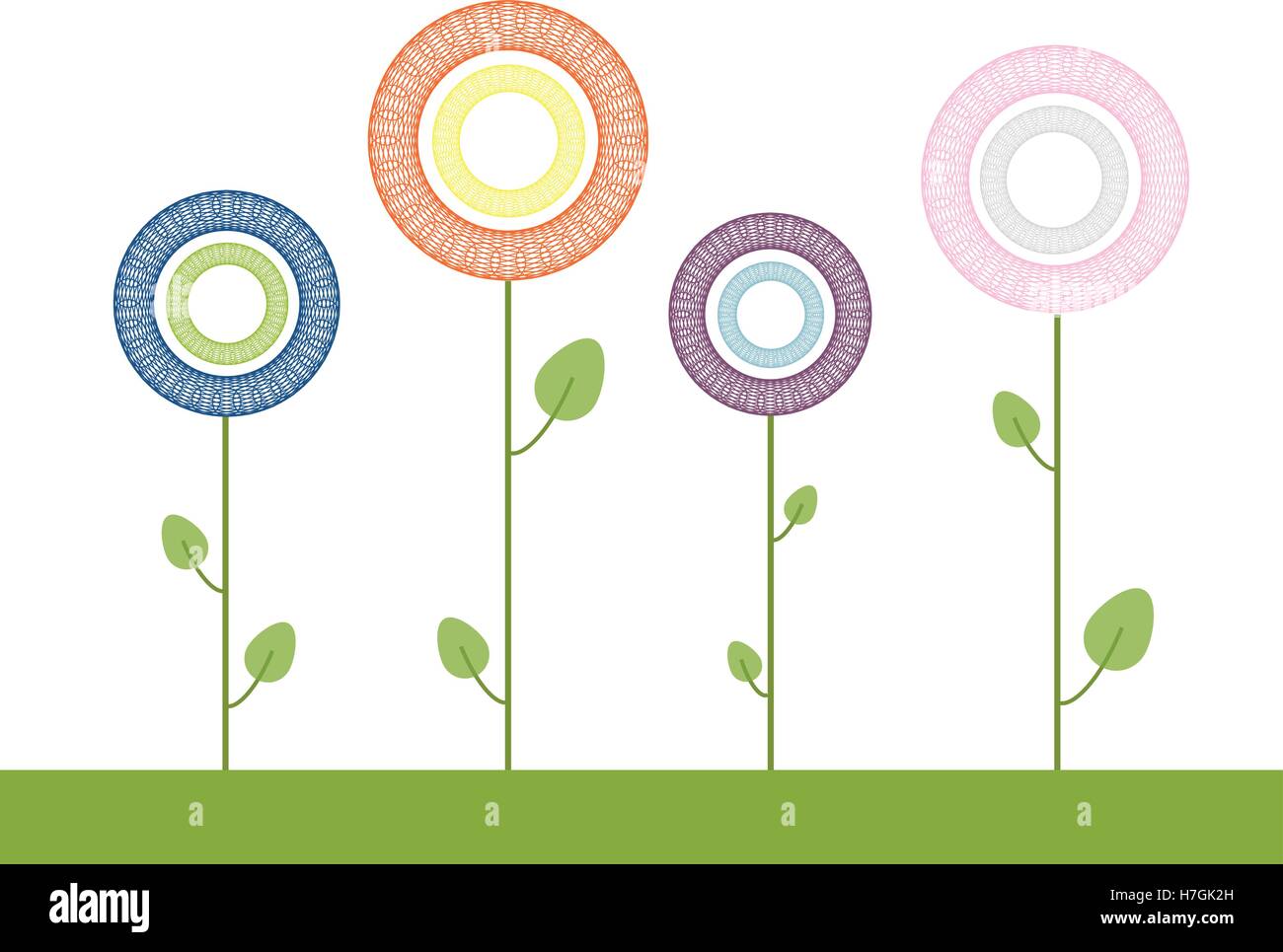 Colorful Illustration With Abstract Flowers Stock Vector Image & Art ...