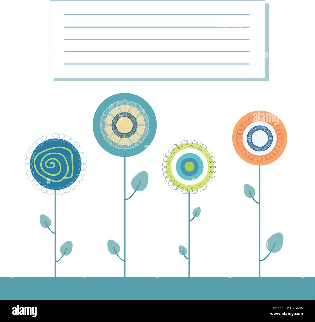 Colorful Illustration With Abstract Flowers Stock Vector Image & Art ...