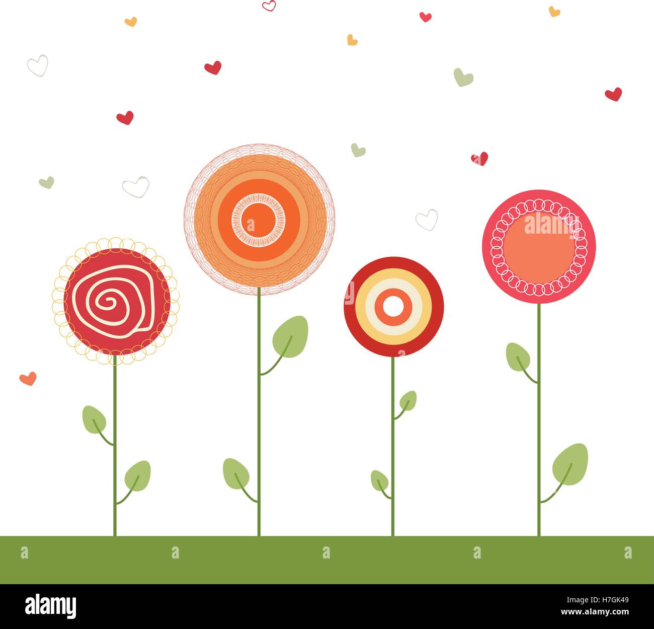 Colorful Illustration With Abstract Flowers Stock Vector Image & Art ...