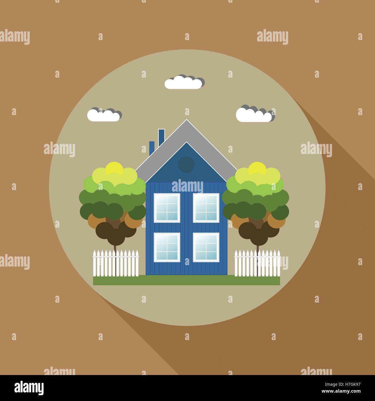 Colorful Wooden House, Think Green Concept Stock Vector Image & Art - Alamy