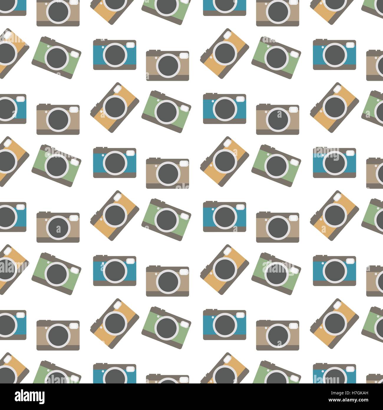 Abstract Vintage Camera Pattern Stock Vector