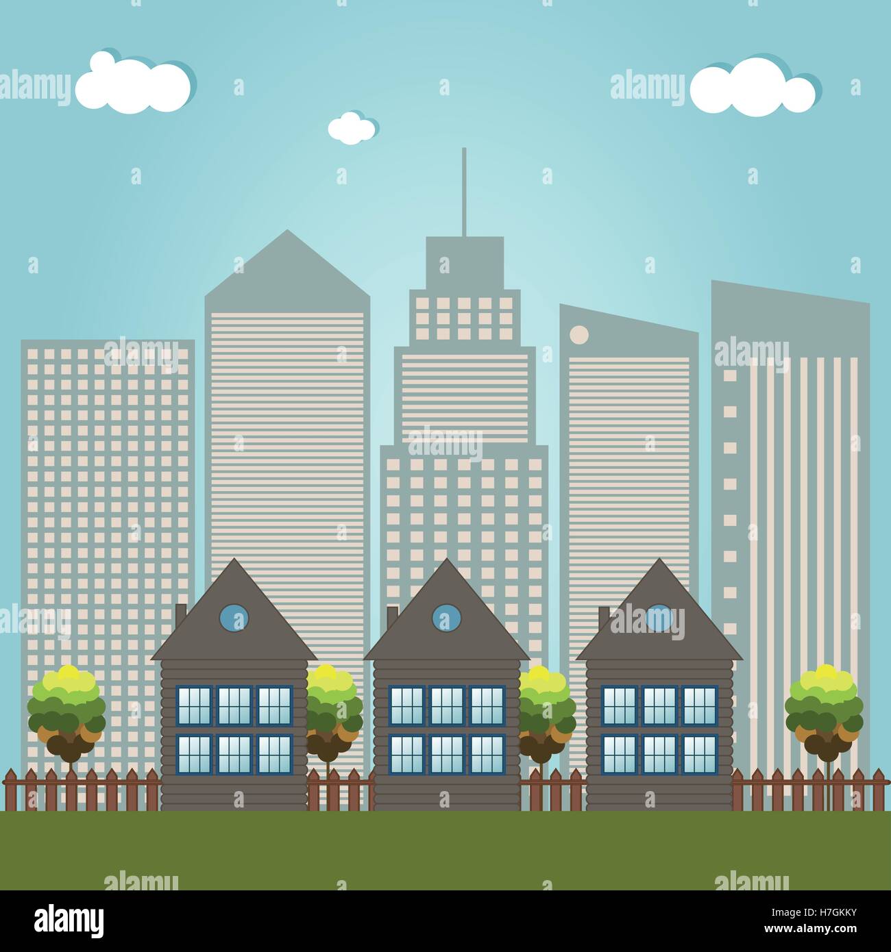 Modern Green City Concept Stock Vector Image & Art - Alamy